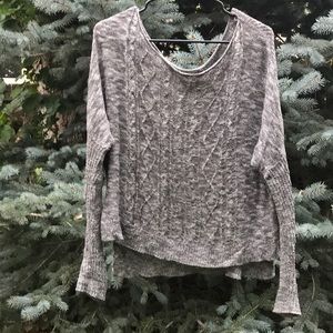 Gray slouchy Hollister light knit sweater